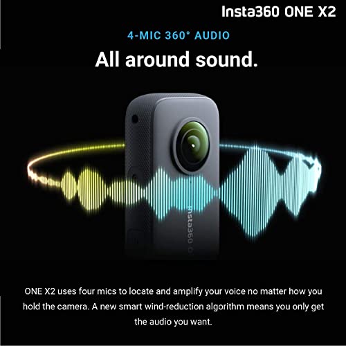 insta360 Câmera One X2 360 com tela sensível ao toque – Vídeo 5.7K30 360, modo de câmera frontal est