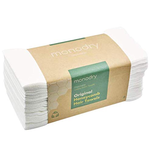 MonoDry (Pack of 50) Honeycomb LUX Disposable Hair and Beauty TOWEL, 90 gsm - Mono Dry