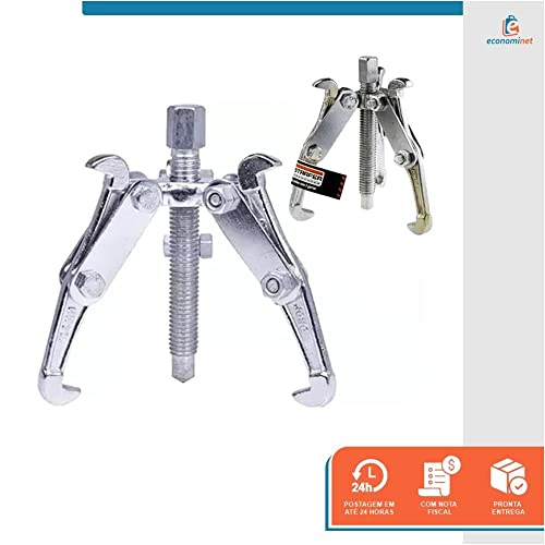 Kit 3 Saca Polia 3 Garras Manual Rolamento 75 100 150mm - Starfer
