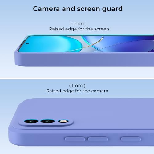 Image of A rtistque Liquid Silicone Back Cover Case for Vivo Y91i Matte Shockproof TPU Soft Flexible with Camera Protection - Blue