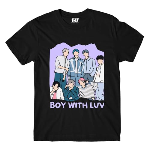 FANVERSE Camiseta para niño con Luv, Negro, 4XL Grande