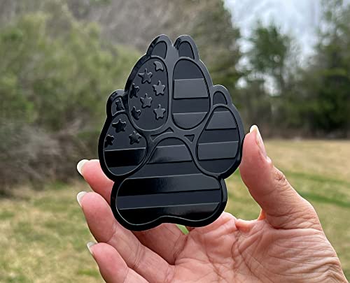 eVerHITCH American Metal Flag Dog Paw K9 Unit Auto Fender Emblem for Cars Trucks (3