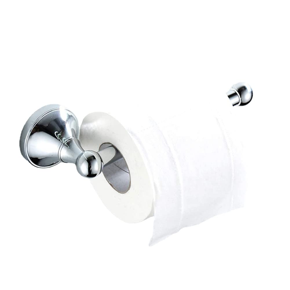 Lsoaarrt Bronze Toilet Roll Holder Without Cover Antique Brass Bathroom Paper Tissue Bar Wall Mounted, 20 Cm / 7.87 Inches, Brushed (Chrome)