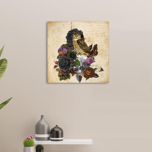 Panneau en bois Halloween avec impression corbeau premium