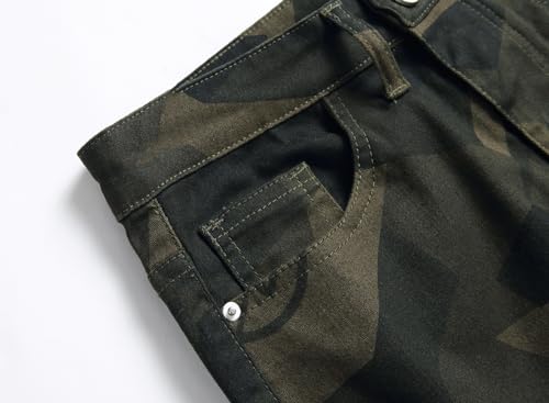 GUNLIRE Boy's Camo Pants Skinny Fit Elastic Waist Stretch Camouflage Color Casual School Fashion Comfy Pants3