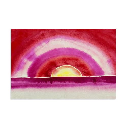 Póster de Georgia O'Keeffe Sunrise en lienzo de pergamino para pared, 40 x 60 cm