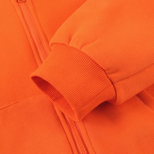 Image of Spring&Gege Youth Solid Fleece Hoodies Soft Full Zip Hooded Sweatshirts for Children (3-12 Years)
