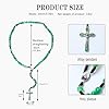 Rosary Prayer Green Beads Cross Necklace Bracelet First Holy Communion Baptism Christening Decorations Gifts for Men Women #4