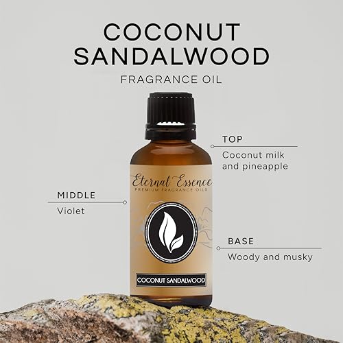 Image of Eternal Essence Oils Coconut Sandalwood 30ml Premium Fragrance Oil - for Candle, Soap Making, Aromatherapy, Diffusers, Home Care, & Humidifiers