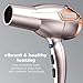INFINITIPRO BY CONAIR Hair Dryer with Diffuser | Volume and Shine Pro AC Motor Blow Dryer | Includes Diffuser and Concentrator | Rose Gold