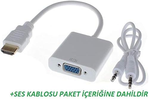 Alfais 4548 HDMI to VGA Dönüştürücü Adaptör Kablosu (Ses Destekli) - Görsel 6
