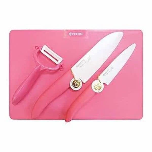 新品・未使用　KYOCERA セラミック包丁ピーラー4点セット ピンク KYOCERA 京セラ セラミック包丁キッチン4点セット ピンク 三徳