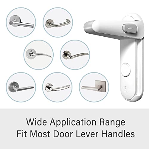 Heart of Tafiti Childproof Door Lever Lock, Baby Proofing Door Handle Lever, Door Handle Child Proof, Toddler Door Locks, Strong Adhesive no Tools Need or Drill (White, 2 Pack) by Heart of Tafiti - Image 4