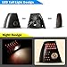 ROXX Tail Light Compatible with 19‎99-2002 Volkswagen Jetta LED Tail Lights Black Housing/Smoke Lens PAIR with DRL LED Tail lights Driver & Passenger Side
