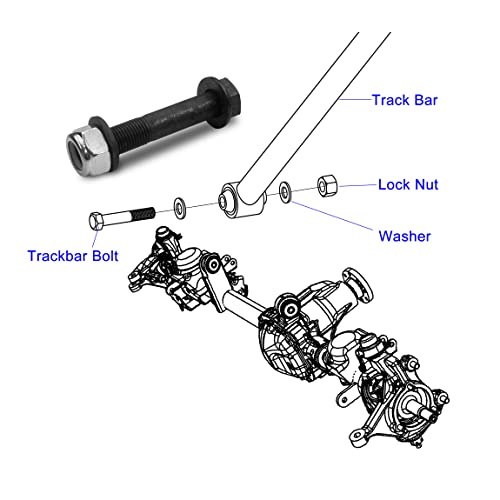 Autoacc Jk Track Bar Bolts Compatible With Jeep 07-18 Wrangler Jk Jku Suspension Enhanced Hardware Upgrade Kit (Set Of 2) #TOP2