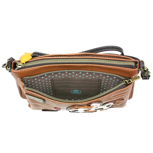 Image of CHALA RFID Protected Vegan Leather Deluxe Crossbody Bag with Adjustable Straps