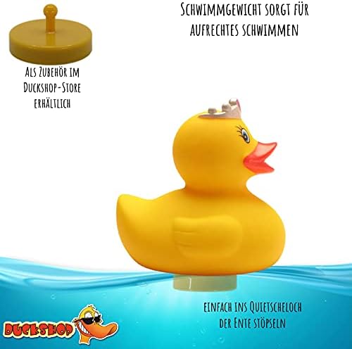 Duckshop I Rubber Duck Princess I Squeaky Duck I Length: 7.5 cm