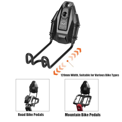 Soporte de almacenamiento para pedales de bicicleta ideal para piso o estudio 6