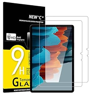NEW'C 2 Stuks, Screen Protector voor Samsung Galaxy tab S7/S8 11 Inch(SM-T870/875/X700/X706) Gehard Glass Schermbeschermer Film 0.33 mm ultra transparant, ultra resistent
