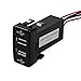 LiNKFOR Coche Cargador Universal 1.2A/2.1A Dual USB Coche Mechero 12V 24V Encendedor...