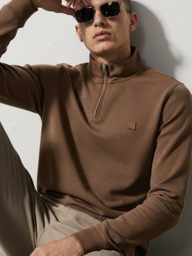 Image of DAMENSCH ReNEWd Soft Ribbed Texture, Strong Durable Fabric, Dyes Ottoman Half-Zip Sweatshirts