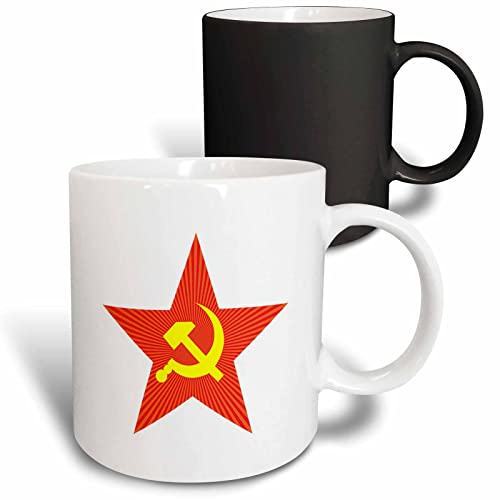 3dRose Soviet star 11oz Magic Transforming Mug