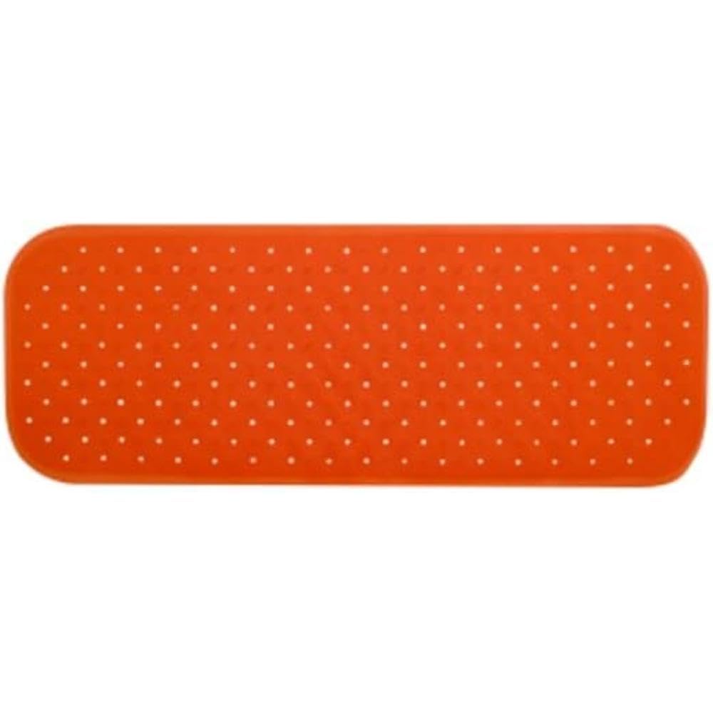 Tapis anti-dérapant baignoire long 36x97 orange de douche antiglisse