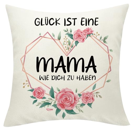 Sunia Mama Geschenk Kissenbezug 45x45cm,Muttertagsgeschenk Weihnachten Geschenk für Mütter