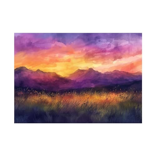 Peinture de paysage sur toile 80x120cm sans cadre pour décoration murale