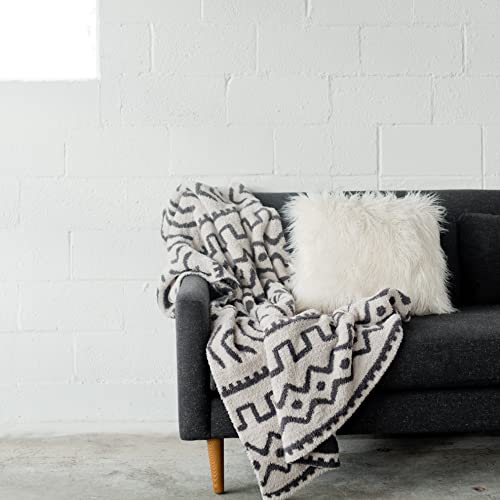 Image of Saranoni Luxury Throw Blanket | Ultra Soft Double Layer Plush Decorative Comfy Blankets for Couch or Bed | Mudcloth - X-Large 60 inch x 80 inch