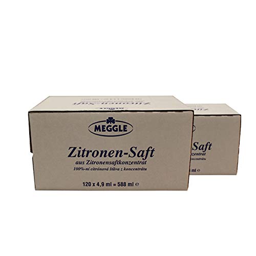 Meggle Zitronen-Saft 120 x 4,9 ml, 2er Pack