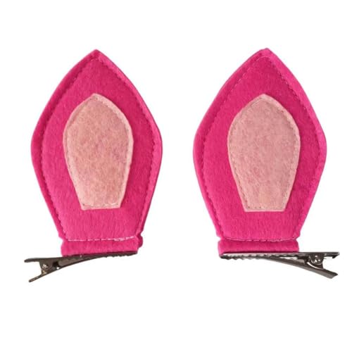 Halloween Ear Hair Clip, accesorios para el cabello con orejas de cerdo rosa brillante para mujeres adultas, disfraz de animal miniatura 1