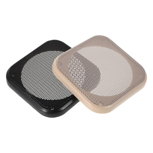 GRIRIW 2pcs Square Speaker Grille Cover Mesh Protector for Car Audio Speakers Sleek Design Enhances Aesthetic Appeal Easy Installation for Secure Fit Car Door Enclosures