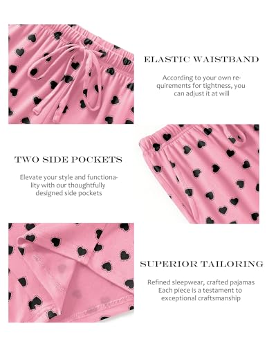 Image of Ekouaer Pajama Shorts for Women Soft Comfy Lounge Shorts Drawstring Pj Shorts Short Pajama Bottoms with Pockets S-XXL