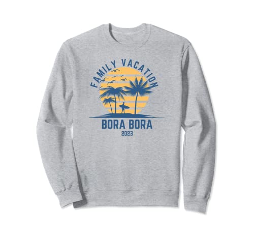 Vintage Bora Bora Palmera Surf – Tropical Sunset Vibes Sudadera