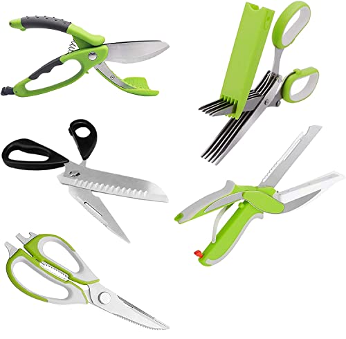 Professionelle Küchenschere, 5 Stück, die Sie für Ihre Küche brauchen, Fischschere, Huhnenschere, Messer, Geschenke für Frauenköche Cover