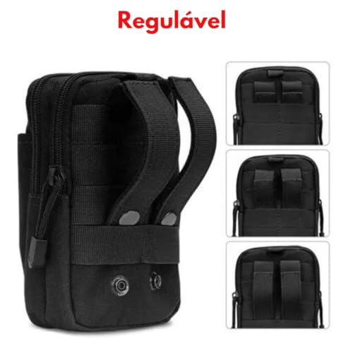 Bolsa Porta Objeto Pochetes Masculina Táticas Militares Camping Celular Carteira Multiuso Resistente