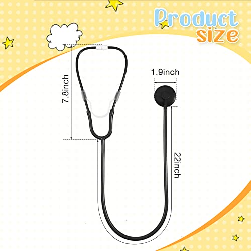 Leitee 50 Pcs Kids Stethoscope Real Working Stethoscope for School Role Play Doctor Nurse Cosplay Accessory(Black)