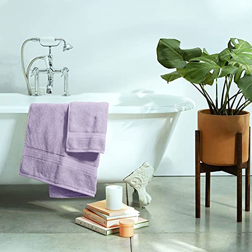 Glamburg 700 Gsm Premium 8-Piece Towel Set - Contains 2 Bath Towels 30X54, 2 Hand Towels 16X28, 4 Wash Cloths 13X13 - Luxury Hotel & Spa Quality - Durable Ultra Soft Highly Absorbent - Purple #TOP3