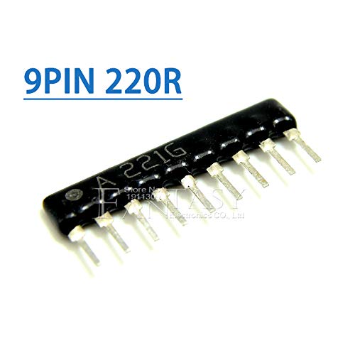 20pcs DIP Exclusion 9pin 220 ohm 220R A221 A221J Network Resistor Array