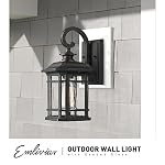 Emliviar 2-Pack Exterior Wall Mount Lights, Seeded Glass, 2084B-2BK - Image 5
