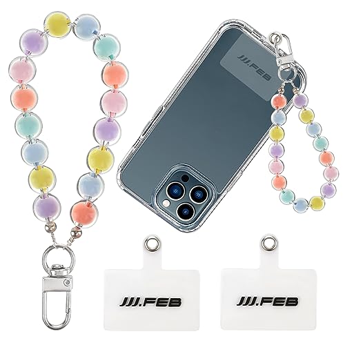 スマートフォンストラップ パールストラップ パールチェーン 携帯電話のブレスレット ハンドストラップ 携帯電話ストラップ パールの携帯電話チャーム 携帯電話ケースチャーム ファッション 落下防止/紛失防止 (カラフル)