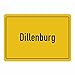 Produktbild Multifanshop Mousepad Ortsschild Dillenburg schwarz