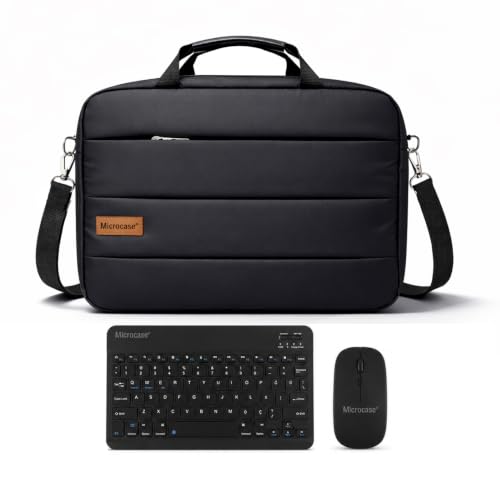 Huawei MatePad 11.5 (2026) ile Uyumlu Tablet Notebook Macbook Çantası + Bluetooth Klavye ve Mouse Set Siyah - AL5894