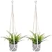 Sliverdew 2 Stück Blumenampel Hängend Innen, Makramee Blumenampel Set Baumwollseil Hängeampeln Boho Pflanzenaufhänger Zimmer Deko Aesthetic Hängetopf für Decken, Balkone, Terasse, Fenster, Garten