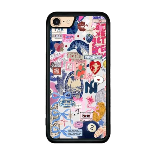 qizjio Collage Trendy Phone Case Shockproof Protective Coquette Aesthetic Phone Case for iPhone 7/8/SE