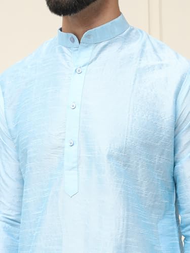 Image of SOJANYA Men's Dupion Silk Solid (Since 1958 Kurta Set & Churidaar Pyjama