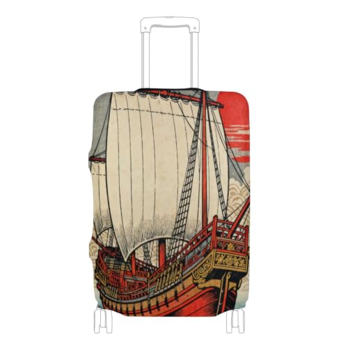 Housse de bagage élastique durable Vagues Japonaises M 22-24 pouces pour protection de valise