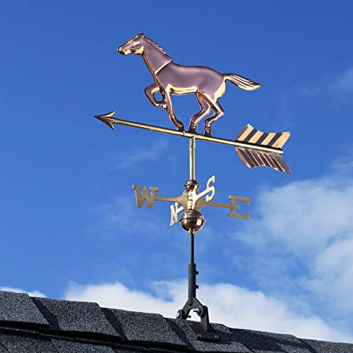 Good Directions 801PR Horse Cottage Weathervane, Polished Copper with Roof Mount - Image 6