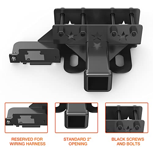 Rbhauto 2" Towing Trailer Hitch Receiver, Class 3 Rear Bumper Towing Hitch Receiver With Cover Kit Fit For Ford Bronco 2021 2022 #TOP5